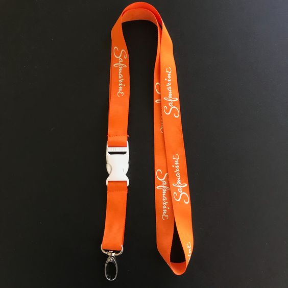 Polyester Lanyard Attached with White Buckle